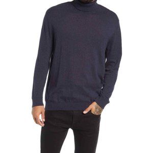 Topman Men's Solid Cotton Turtleneck Sweater